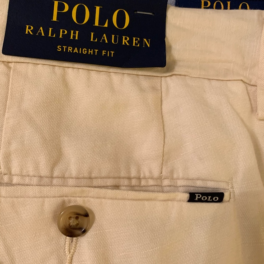Polo Cream Linen Pants - Picture 3 of 6